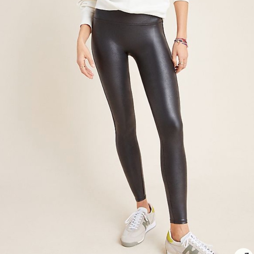 SPANX Black Faux Leather Leggings
